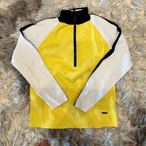 Ralph Lauren Yellow and White Turtleneck Sweater